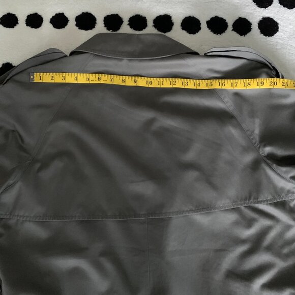 Vintage 90s London Fog Double Breasted Vented Olive GreenTrench Coat - Picture 11 of 15